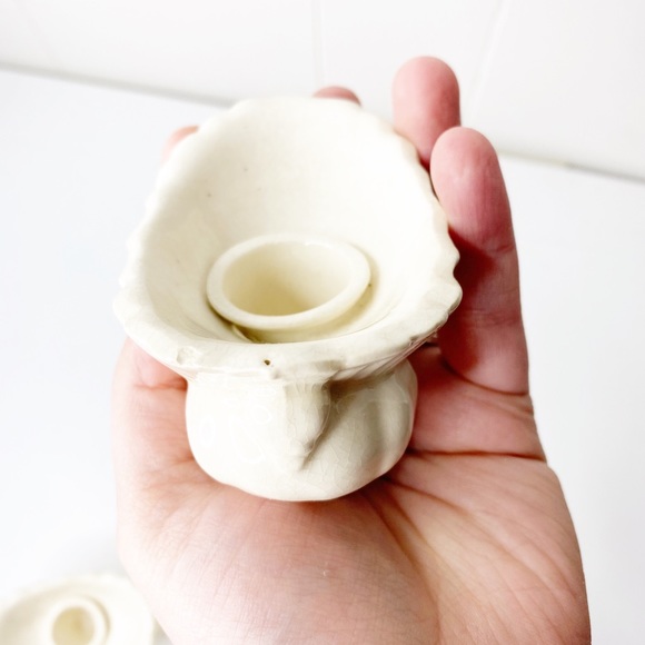 VTG Dove Pigeon Console Planter Candlestick Set Altar Decor Witchy - Picture 4 of 10